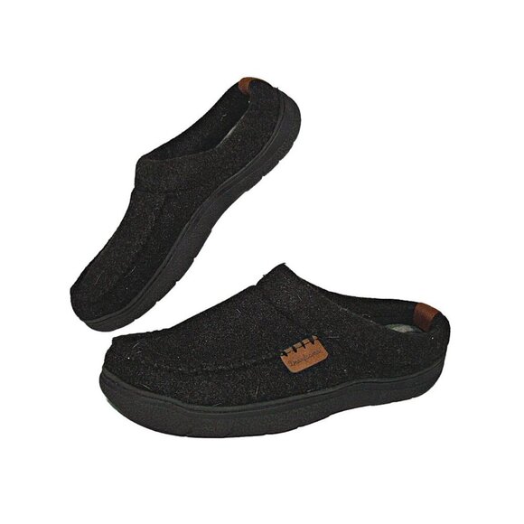 Dearfoams Indoor Outdoor Slippers Mens Memory Foam Charcoal Gray Size US 9-10 - Picture 2 of 12